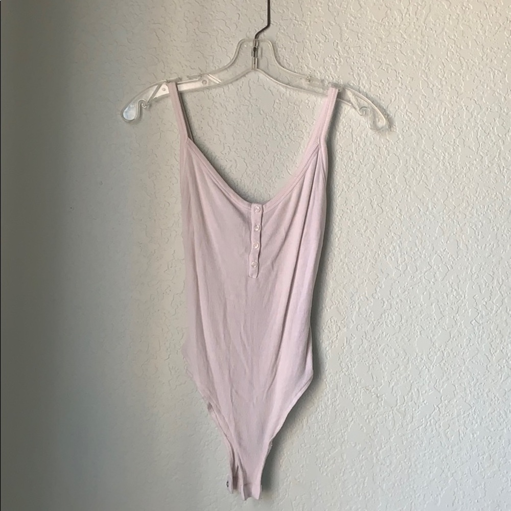 Robbed Button-Front Bodysuit